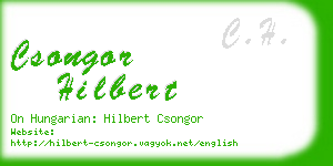 csongor hilbert business card